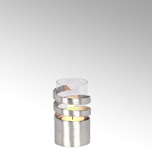 Lambert Spiral Windlicht Aluminium mini