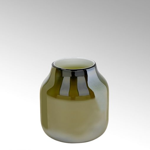 Lambert Ferrata Vase oliv/metallic